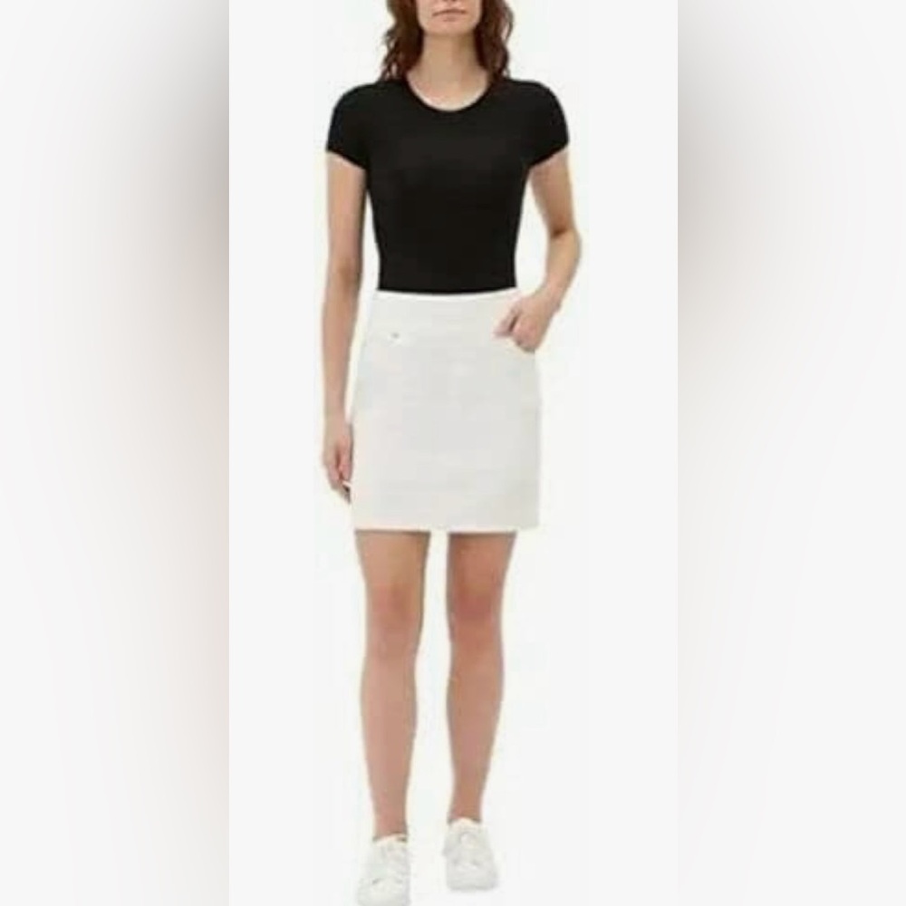 S.C.&CO. Women’s Denim skirt, white large